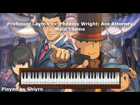 Professor Layton vs. Phoenix Wright: Ace Attorney - Main Theme (Virtual Piano)