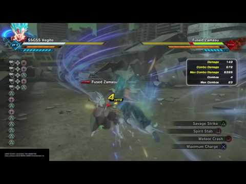 Dragon Ball Xenoverse 2 SSGSS Vegito Moveset