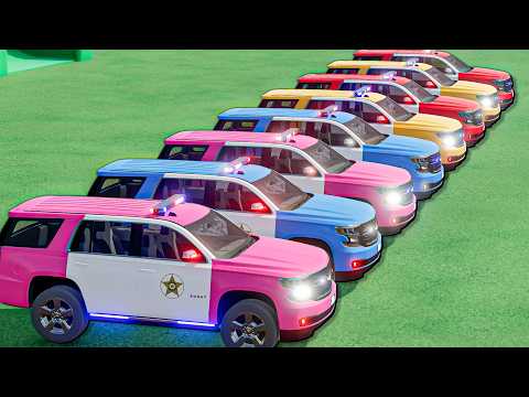 TRANSPORTING ALL POLICE SUV WOW ! FS22