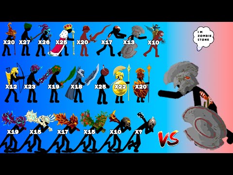 Zombie Stone Giant Vs All Stick Figures Army In Stick War Legacy