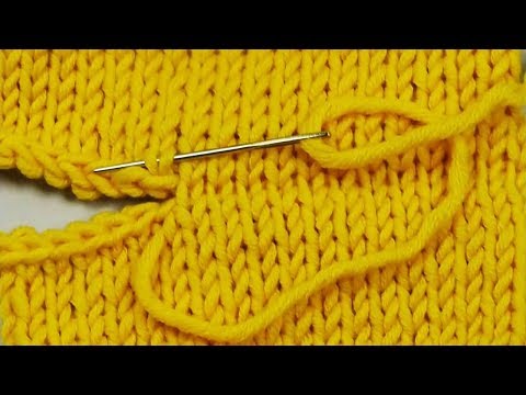 Knitting - Connecting Two Pieces Ending With Knit Stitch | Knitting Trick
