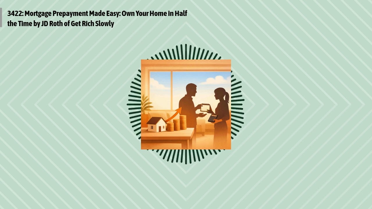 3422: Mortgage Prepayment Made Easy: Own Your Home in Half the Time by JD Roth of Get Rich...