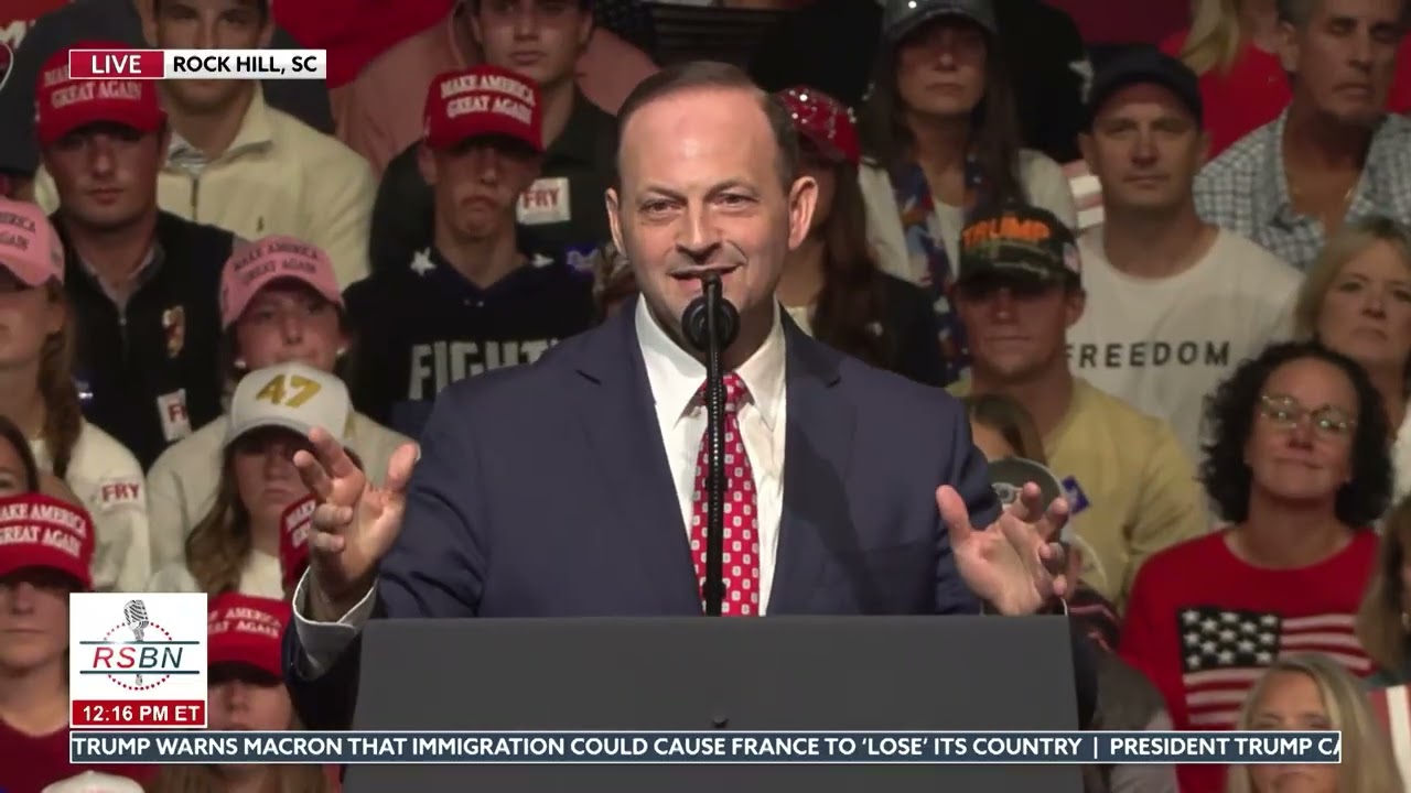 Alan Wilson Delivers Impassioned Remarks at South Carolina Trump Rally - 10/29/26