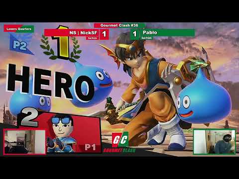 Gourmet Clash #36 - NickSF (Mii Swordfighter) vs Pablo (PT/Hero) Losers Quarters - Ultimate Singles