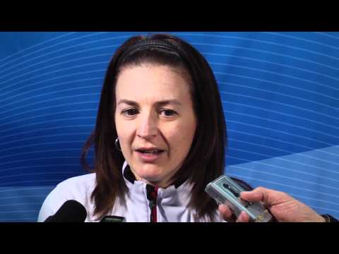 2012 Ford World Women's Curling Championship Draw 7 Media Scrum