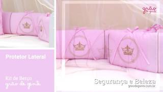 Quarto para Bebê sem Cama Babá Coroa Brasão Rosa | Ref: 53793