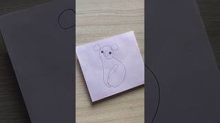 One line Koala drawing #shorts #onelinedrawing