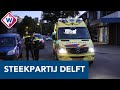 Politie is aanwezig op de plaats van het steekincident.
