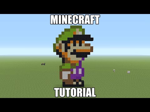 Minecraft Pixel Art Tutorial - Luigi (Super Mario World)