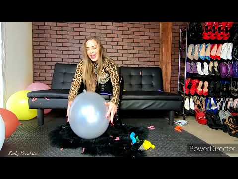 #S2P 17" #Balloons + #Leather Leggings - OTK High Heel #Boots #looner