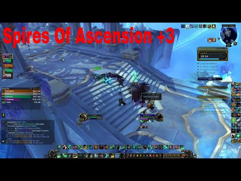 Spires Of Ascension Mythic plus keystone +3 in time. Mistweaver Monk POV