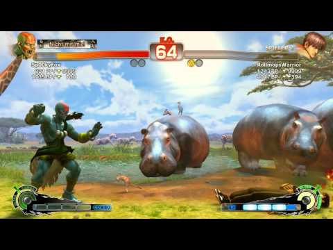 SSF4AE v2012 - Sp00kyFox (Dhalsim U1) vs. RollmopsWarrior (Guy U1)