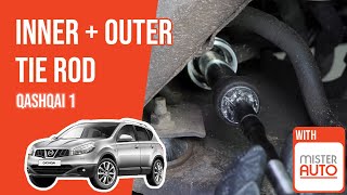 Youtube thumbnail of video "How to replace the inner and outer tie rod Qashqai 1 🚗"