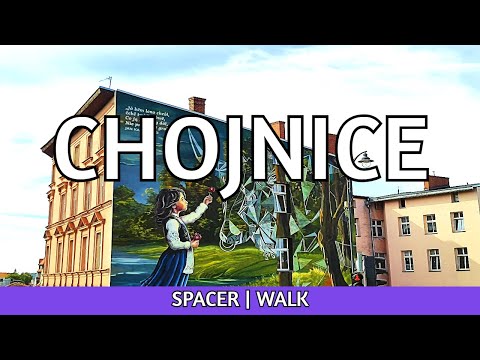 Chojnice - Poland, walking tour | 4K