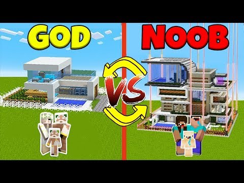 Minecraft Battle: NOOB vs GOD: SWAPPED SAFEST FAMILY HOUSE CHALLENGE / Animation