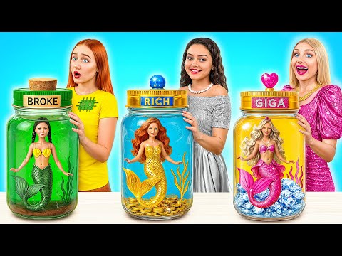 We Build Amazing Doll House for Mermaid | Poor vs Rich vs Giga Rich Challenge by Multi DO Girls