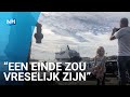 Het is doodstil op de veerboot naar Engeland