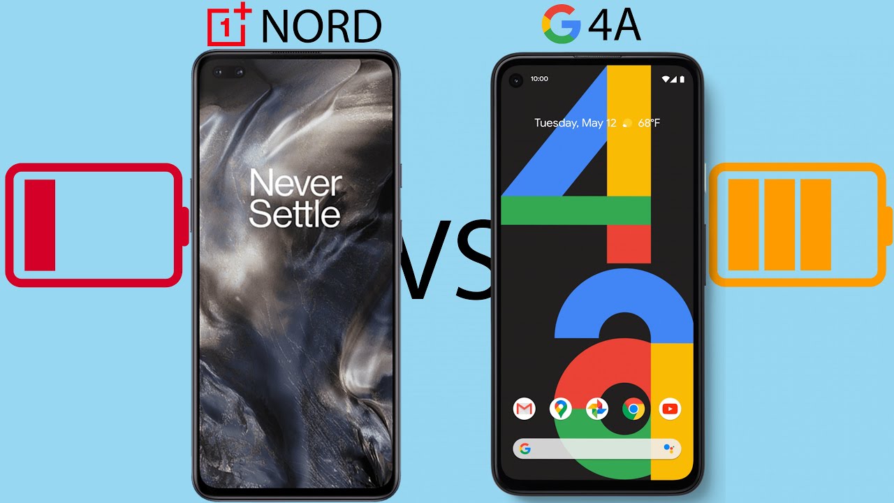 OnePlus Nord vs Pixel 4a - Battery Drain & Charging Test!