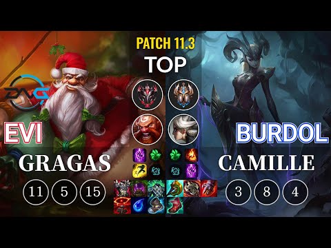 DFM Evi Gragas vs Burdol Camille Top - KR Patch 11.3