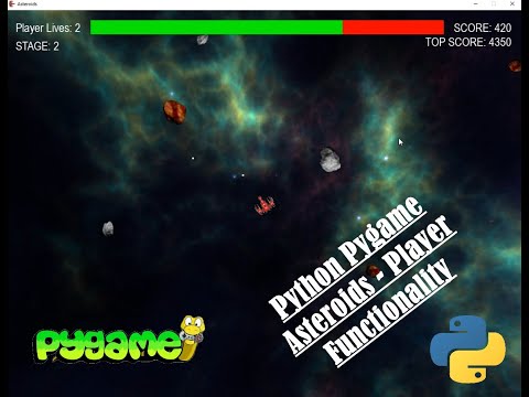 Asteroids Adding Player Functionality Python Pygame Coding Walkthrough