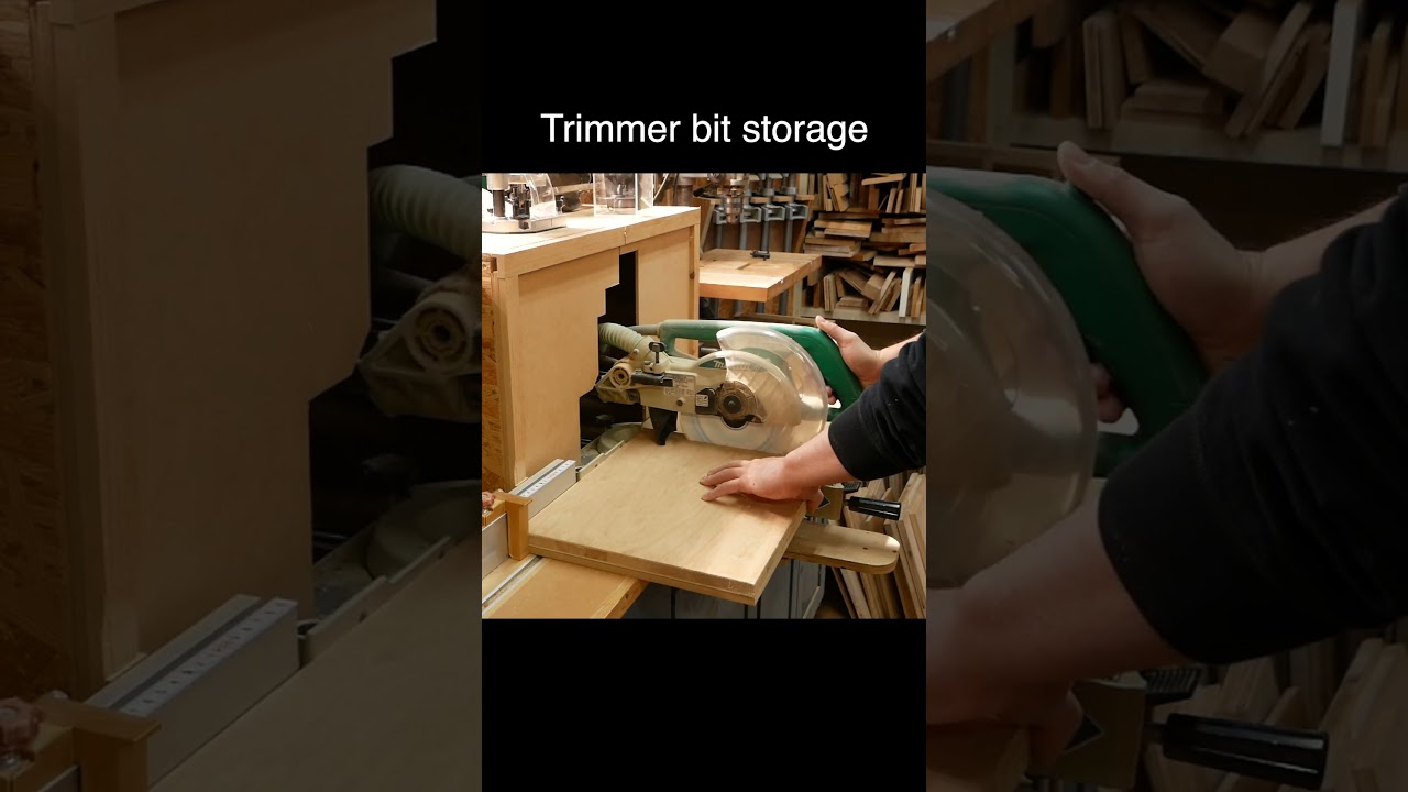 【DIY】Trimmer bit storage #woodworking #shorts