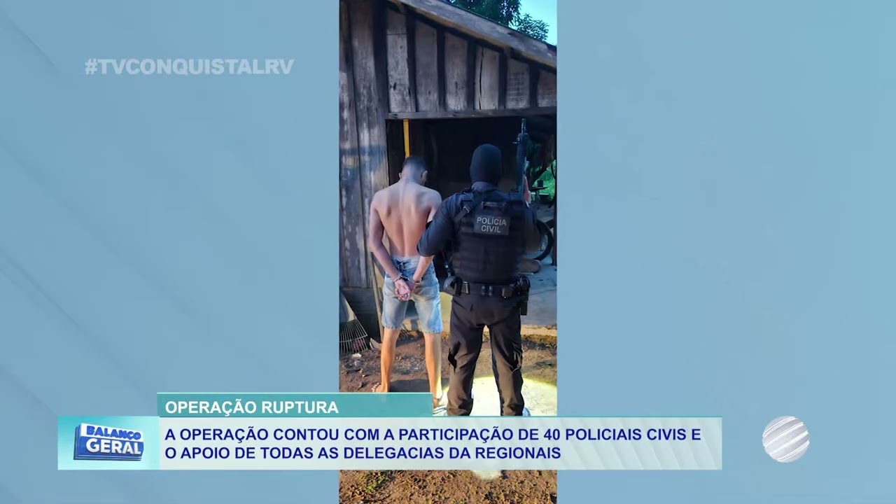 Operação Ruptura mobiliza 40 policiais civis com apoio de delegacias regionais