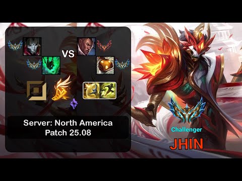 Jhin ADC + Thresh vs Lucian + Bard - NA Challenger - Patch 25.08