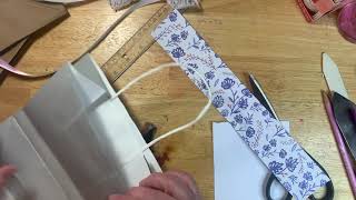 Dollar Tree Junk Journal Series - DIY Book Cover From Gift Bag - Use It Up Series