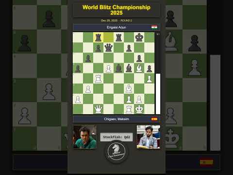 🇪🇸 Maksim Chigaev vs Erigaisi Arjun 🇮🇳 | World Blitz Championship 2025 | Round 2