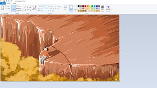 One Layer, No Recovery Files - Microsoft Paint Art Timelapse