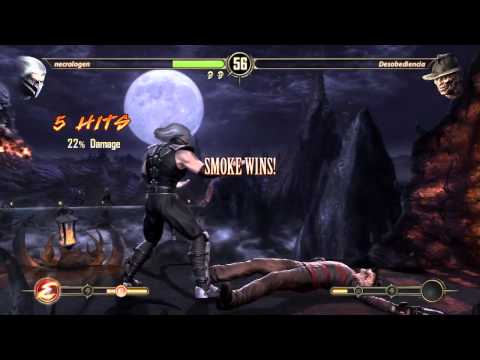 Mortal Kombat 9 Online necrologen (Smoke/Nightwolf) vs Leha315 (FK)