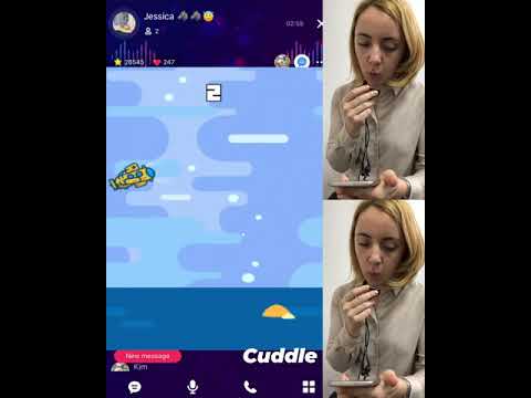 Cuddle is where you can voice chat with a random stranger.