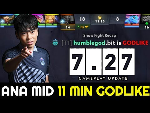 ANA Mid 11min Godlike with Monster Mode Storm Spirit 7.27 Dota 2
