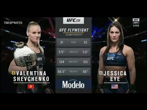 UFC(238) VALENTINA SHEVCHENKO vs JESSICA EYE (FULL MATCH)