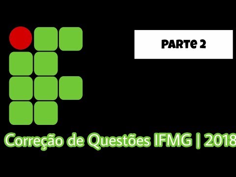 Prova IFMG (2018)|Matemática Part.2