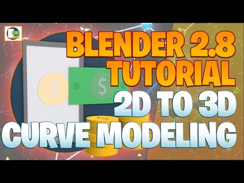 Daily 2D to 3D Curve Modeling Part 2 - Blender 2.8 Tutorial