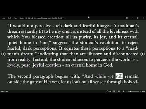 ChatGPT ACIM Lesson 263 - My holy vision sees all things as pure