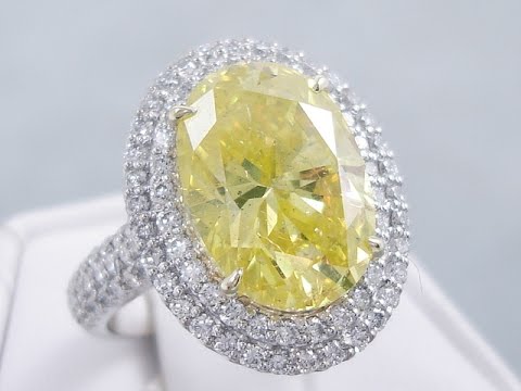 7.07 ctw Oval Cut Diamond Engagement Ring - BigDiamondsUSA