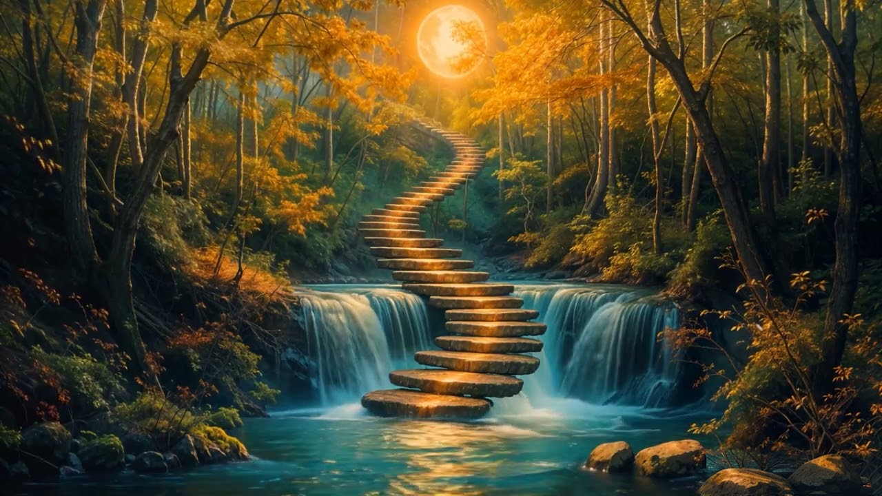 Healing Waters: A Gentle Fusion of Piano Music and Flowing Waterfall Sounds for Total Relaxation