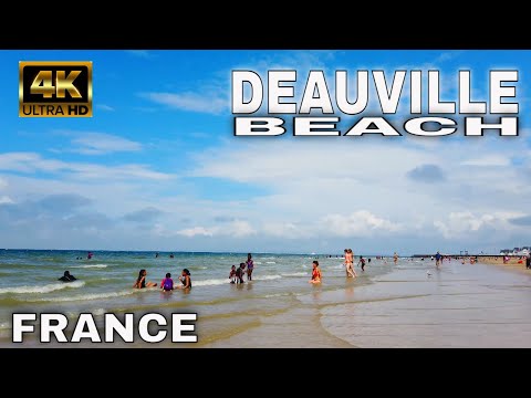 【4K】🇫🇷Deauville Beach, France - Walking Tour 2021