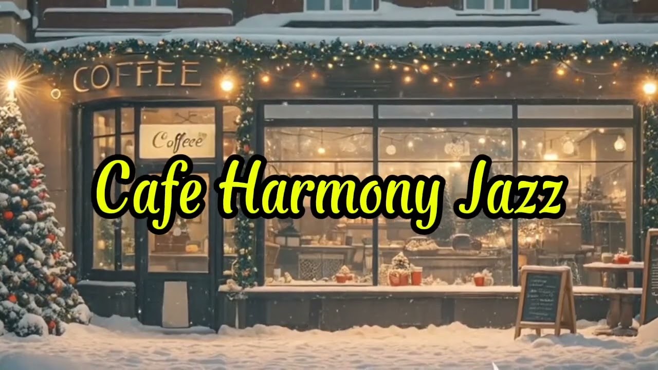 ☕️ Winter Night Coffee Shop Atmosphere ☕ Soft Jazz Music for Relaxing/Studying/Working