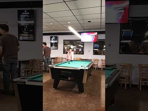 She almost won the bet! Run out attempt #pool #billiards #cuesports  #poolhall #poolplayers