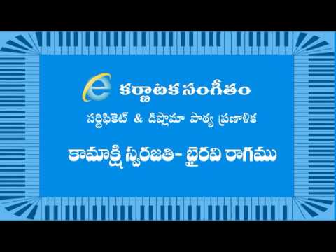 Syama Sastry Swarajathi : Kamakshi Amba ( Class / Lesson ) Part I - Ragam : Bhairavi