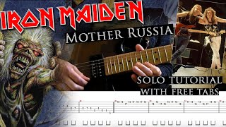 Iron Maiden - Mother Russia guitar solos lesson (with tablatures and backing tracks)