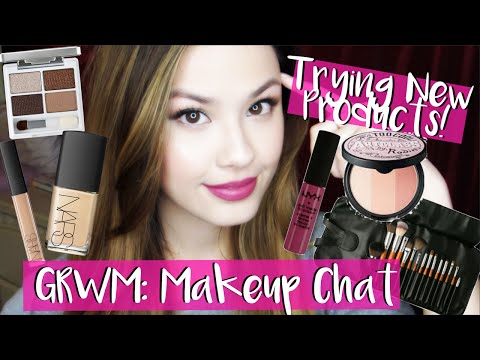 GRWM: Trying New Beauty Products Chat | NARS, NYX, Laneige, Skinfood & More! Video