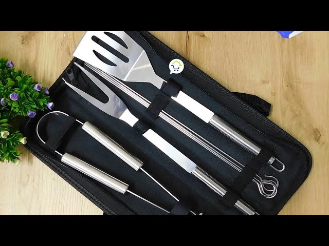 Vídeo relacionado con grilljoy Kit de Accesorios Barbacoa de Acero Inoxidable, Juego de Utensilios Barbacoa, Kit Smash Burger, Espátulas para Plancha, Smash Burger Press, 28 Kit Utensilios Barbacoa para Hombres