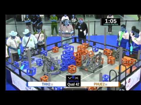 2015 VEXU Q42 - THH2 vs PHUE2 - 25 to 28-Division Div-VEX U-VEX Worlds 2015