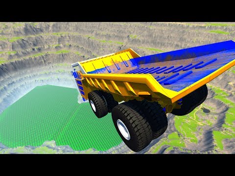 BeamNG DRIVE Leap Of Death Car Falls And Jumping Crashes - CrashArmy