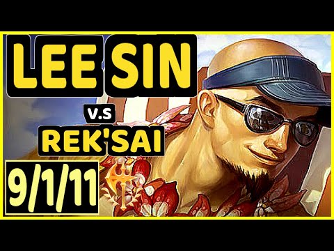 TARZAN (LEE SIN) vs REK'SAI - 9/1/11 KDA JUNGLE GAMEPLAY - KR Ranked GRANDMASTER
