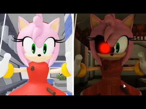 ROBLOX PIGGY 2 NEW SONIC AMY VS INFECTED AMY MARI JUMPSCARE - Roblox Piggy Book 2 rp